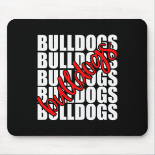 Red School Sports Fan Team Spirit Mouse Mat