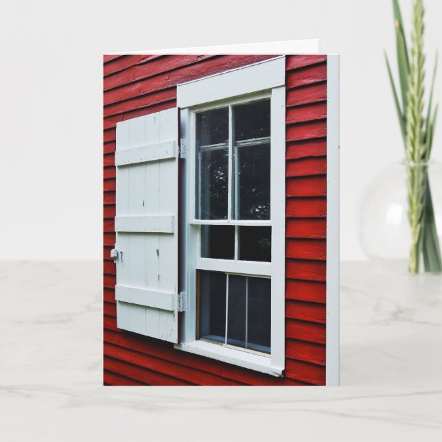 Red Schoolhouse Greeting Card (Front)