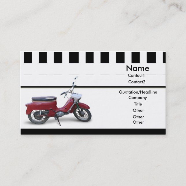 Red Scooter Business Card (Front)