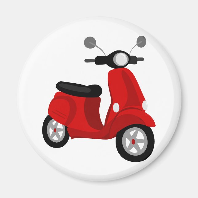 Red Scooter Magnet (Front)