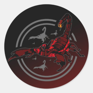 Red Scorpion 2 Classic Round Sticker