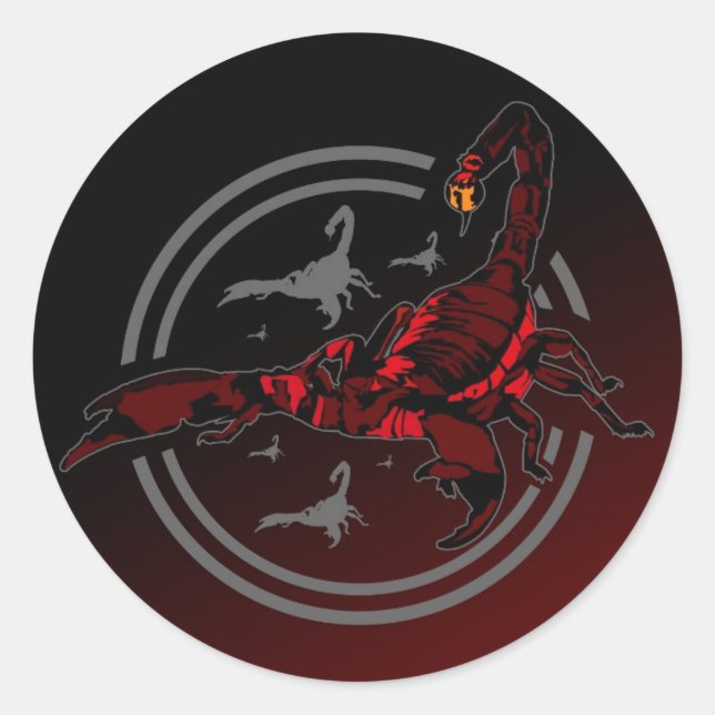 Red Scorpion 2 Classic Round Sticker (Front)