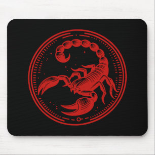 Red Scorpion Astrology Zodiac Sign Scorpio Mouse Mat