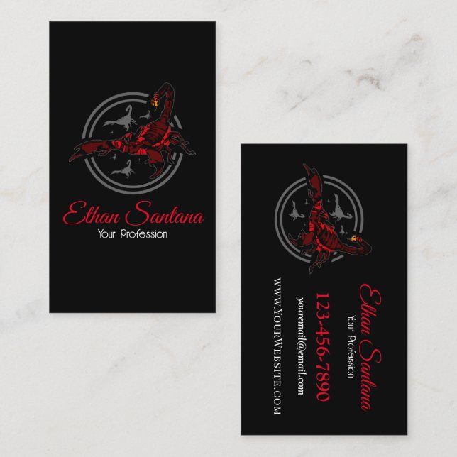 Red Scorpion Business Card (Front/Back)
