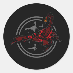 Red Scorpion  Classic Round Sticker