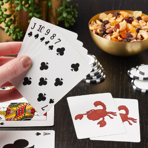 Red Scorpion Illustration Playing Cards