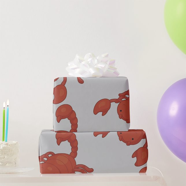 Red Scorpion Illustration Wrapping Paper (Creator Uploaded)