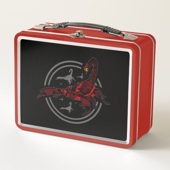 Red Scorpion   Metal Lunch Box (Front)