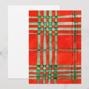 RED SCOTT TARTAN 5x7 Flat Card / Vertical