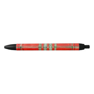 RED SCOTT TARTAN Black Ink Pen