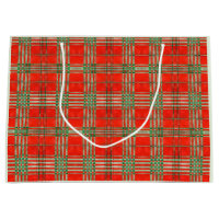 RED SCOTT TARTAN Large Gift Bag