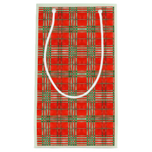 RED SCOTT TARTAN Small Gift Bag
