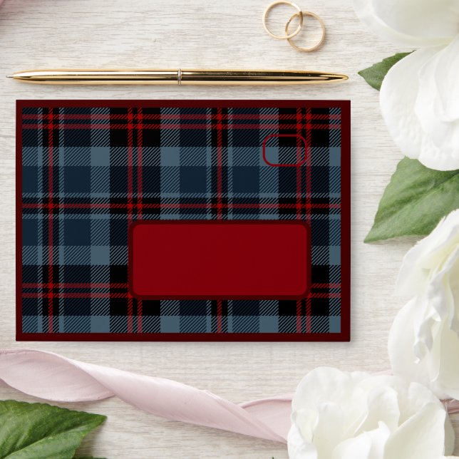 red scottish country wedding envelope (Wedding)