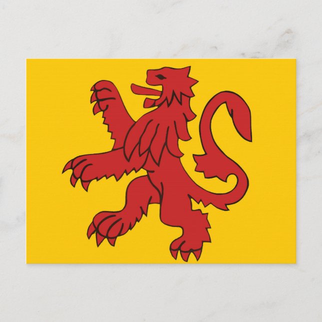Red Scottish lion. Postcard (Front)