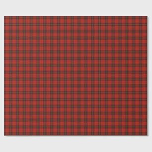 Red Scottish Plaid Check Tartan Wrapping Paper