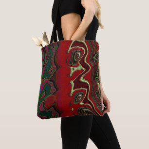 Red Scramble Tote Bag