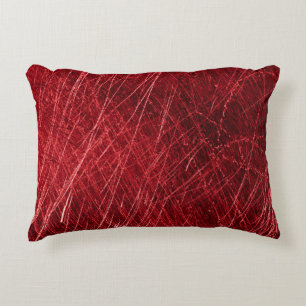 Red scratch abstract backgroundabstract, aged, alu decorative cushion