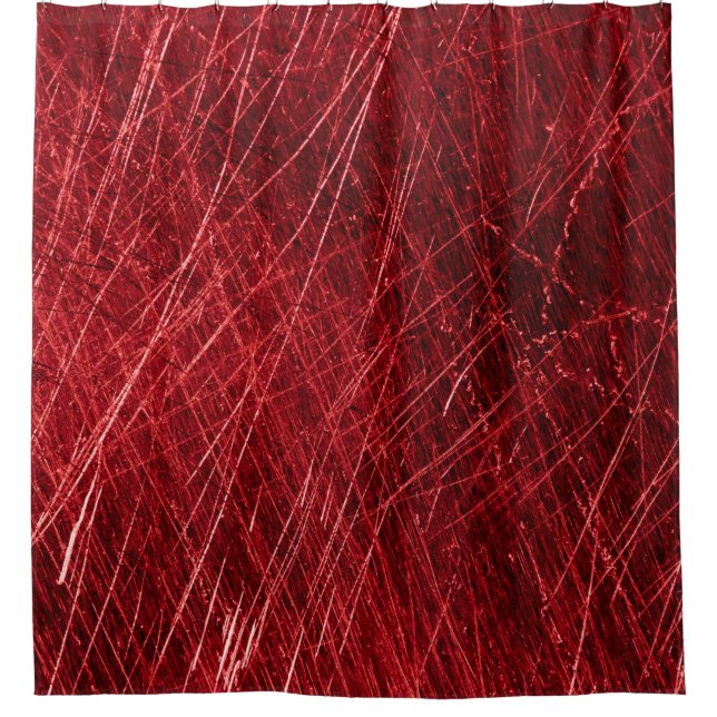 Red scratch abstract backgroundabstract, aged, alu shower curtain (Front)