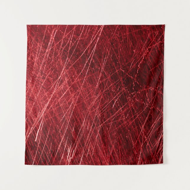 Red scratch abstract backgroundabstract, aged, alu tapestry (Front)