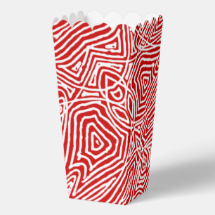 Red Scribbleprint  Favour Box