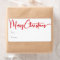 Red Script Merry Christmas Rectangular Gift