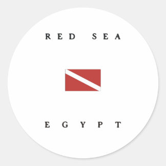 Red Sea Egypt Scuba Dive Flag Classic Round Sticker