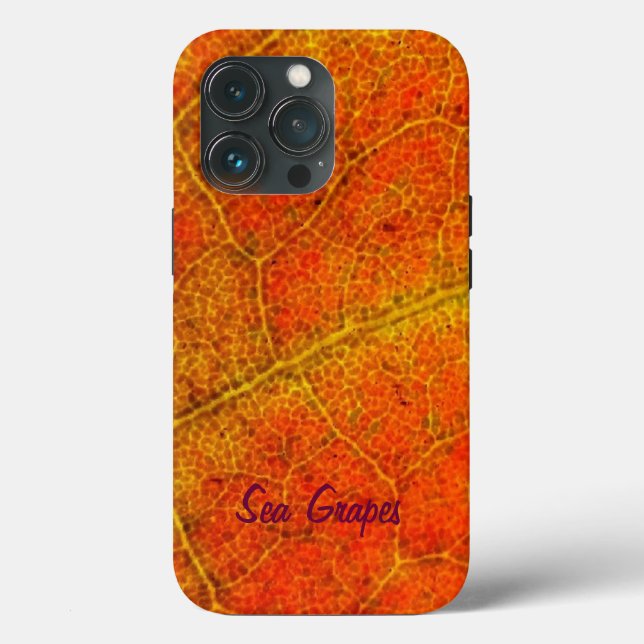 Red Sea Grape Leaf Tough Case-Mate iPhone Case (Back)