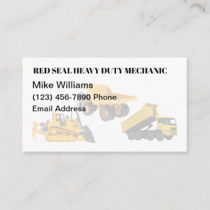 Red Sea Heavy Duty Mechanic Business Cards
