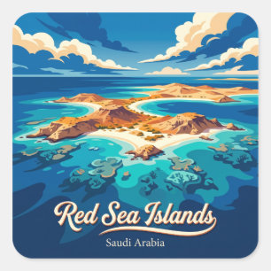 Red Sea Islands Saudi Arabia Square Sticker