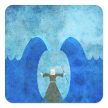 red sea parting by Moses - christian art