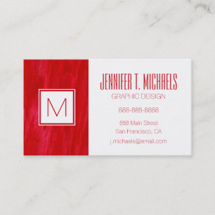 Red Seamless Background Abstract And Watercolor Business Card