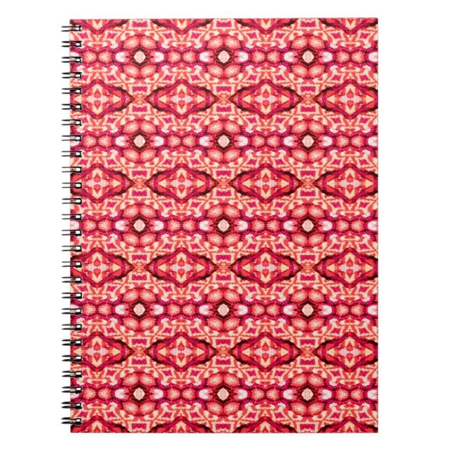 Red seamless Persian Carpet. Ethnic texture abstra Notebook (Front)