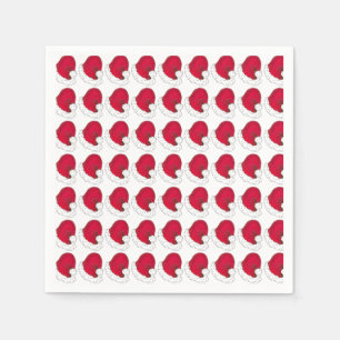Red Secret Santa Claus Father Christmas Hat Napkin