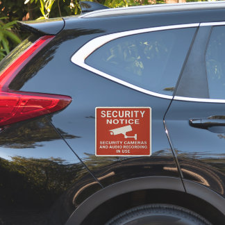 Red Security Notice Sign – Surveillance Cameras 