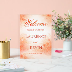 Red Seigaiha – Japanese Wedding Collection Acrylic Sign
