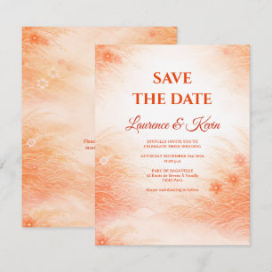 Red Seigaiha – Japanese Wedding Collection Save The Date