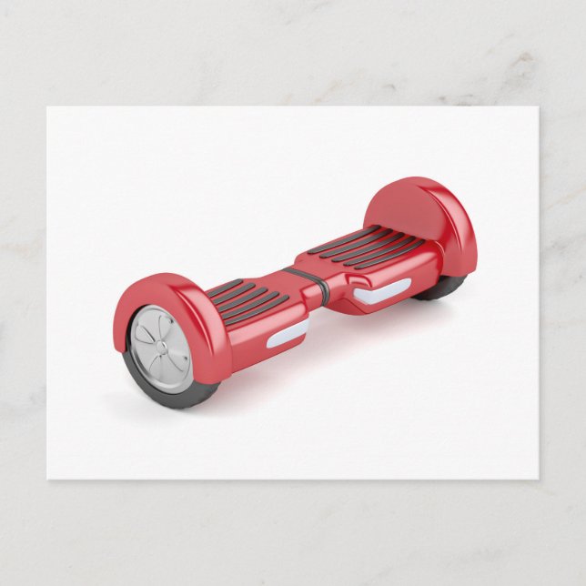 Red self-balancing scooter postcard (Front)