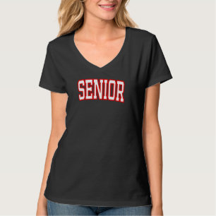 Red Senior College Football Costume Coach Student T-Shirt
