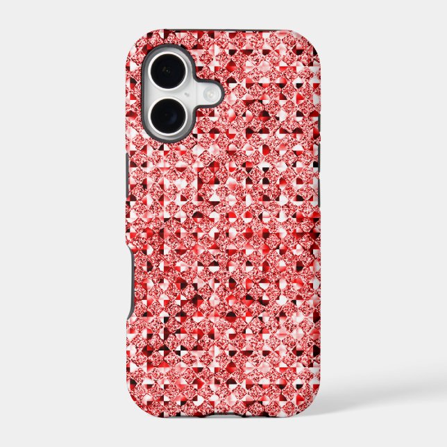 Red Sequin Effect Phone Cases (Back)