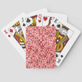 Red Sequin Effect Playing Cards