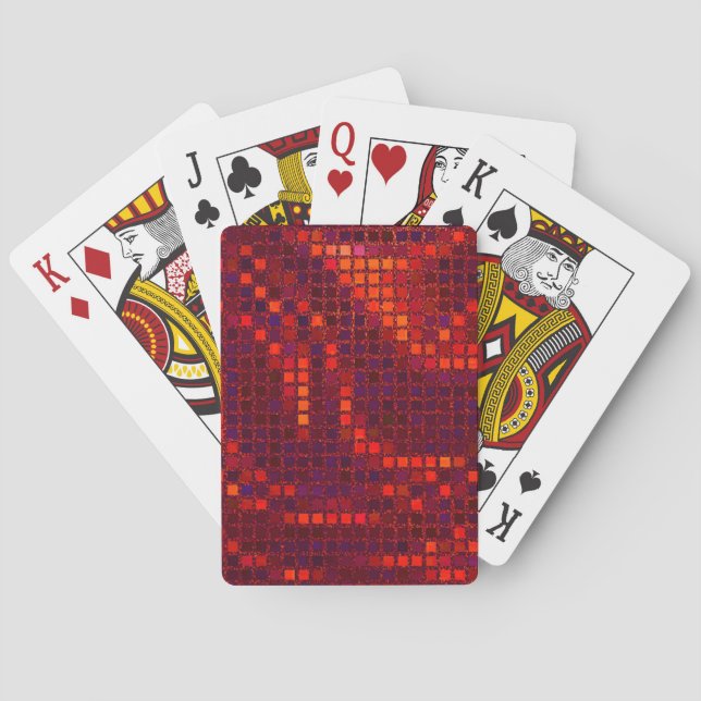 Red Sequin Effect Playing Cards (Back)