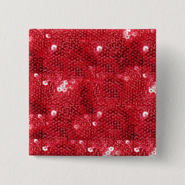 Red Sequin Image  Background 15 Cm Square Badge (Front)