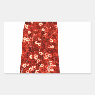 red sequin vintage pin up rectangular sticker