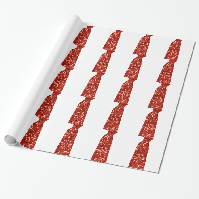 red sequin vintage pin up wrapping paper (Unrolled)