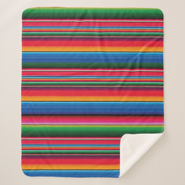 Red Serape Saltillo traditional mexican blanket (Front)