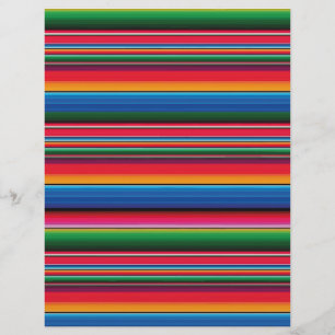 Red Serape Saltillo traditional mexican blanket Custom Letterhead