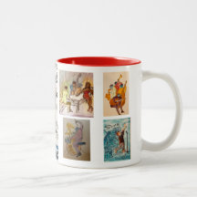 Red series, five image jazz coffee mug