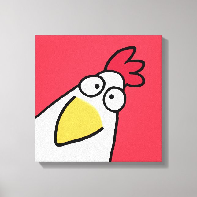 Red SERIOUS CHICKEN by Sandra Boynton Canvas Print (Front)