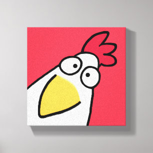 Red SERIOUS CHICKEN by Sandra Boynton Canvas Print