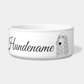 Red Setter Minimalist Line Art personalized bowl